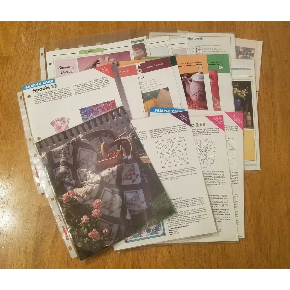 Crafts and Needlework Sample Cards and Patterns